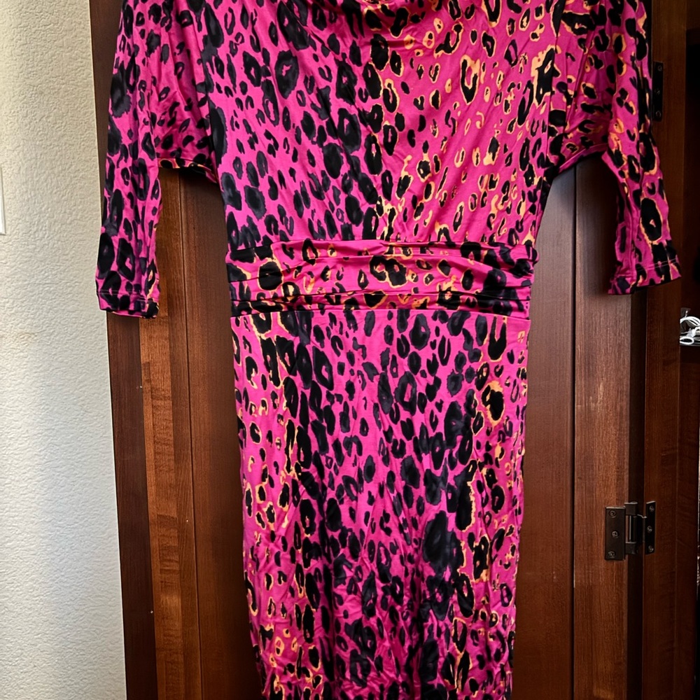 Tracy Reese Vibrant Pink and Black Dress